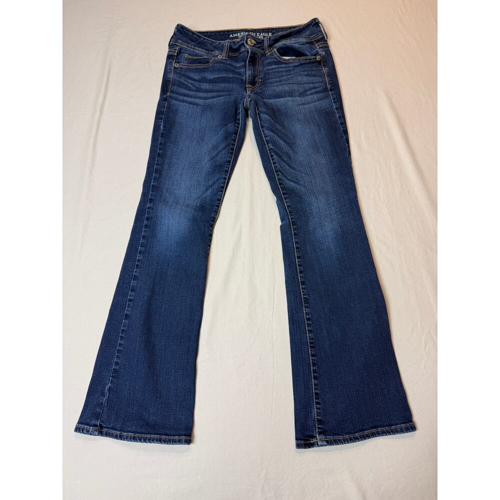 American Eagle Outfitters Women's Straight Leg Jeans - Dark Blue Wash